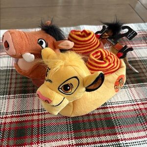 Disney Lion King Simba and Pumbaa Plush Slippers